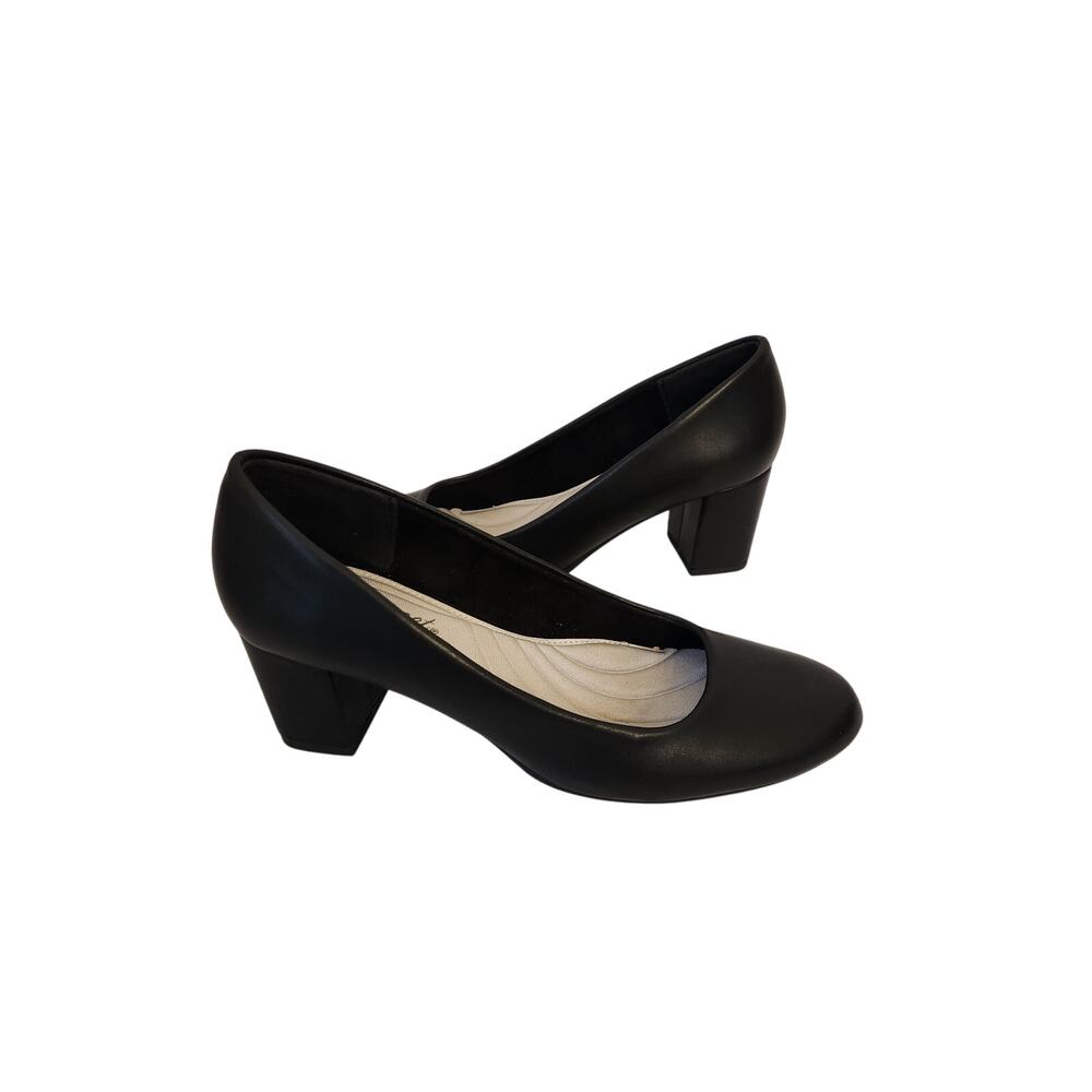 New Easy Street Proper Pumps Block Heel Black 8.5